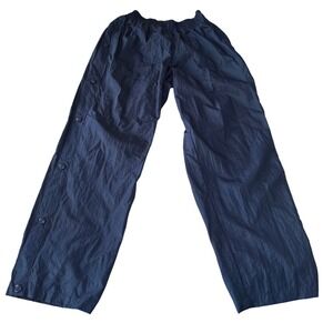 Vintage 90s Speedo Nylon Tear Away Snap Track Pants Mens Medium Blue Windbreaker